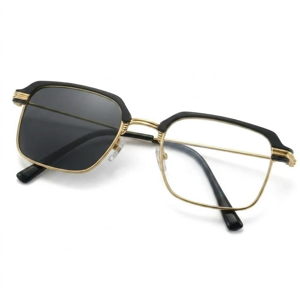 Smart zoom and intelligent color-changing lenses, 2-in-1 eyeglasses and sunglasses. Unisex minimalist silicone glasses with clear vision, nose bridge support, ergonomic design, and a lightweight everyday style