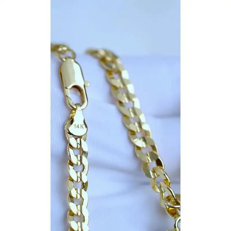 Elegant 14K Gold Concave Jesus Christ Chain – Faith & Style Combined necklace