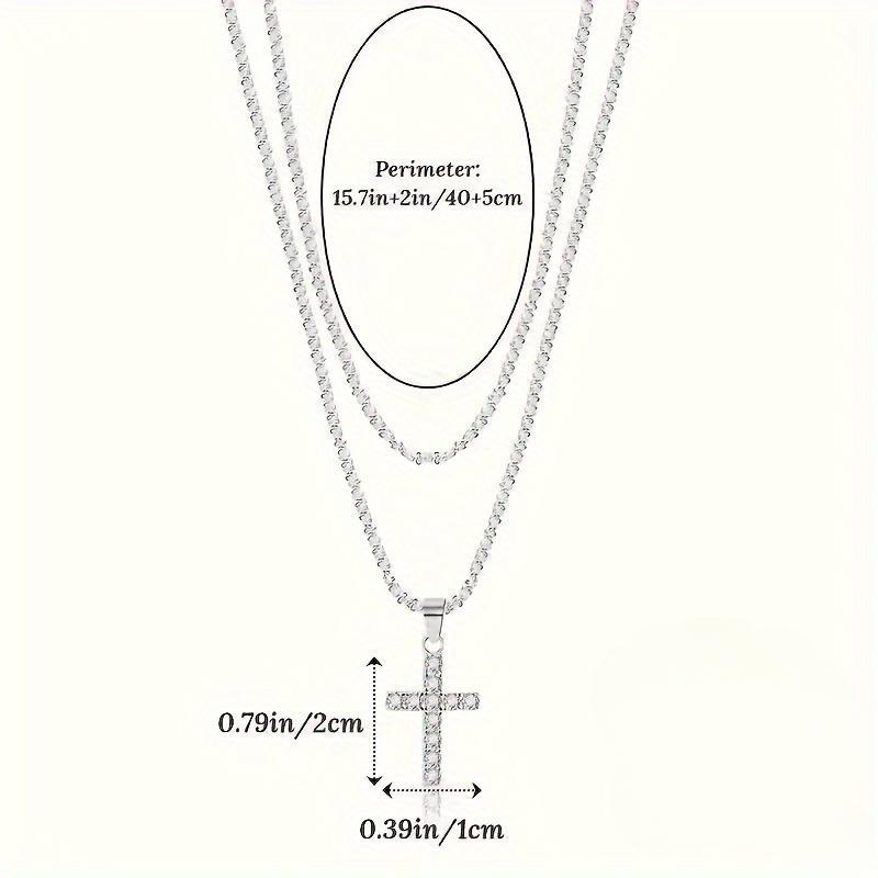 Luxurious S925 Sterling Silver Chain Necklace - Hypoallergenic, Durable, and Stylish Cross Pendant Gift for Women - Perfect for Everyday Wear, Special Occasions, and as a Thoughtful Present