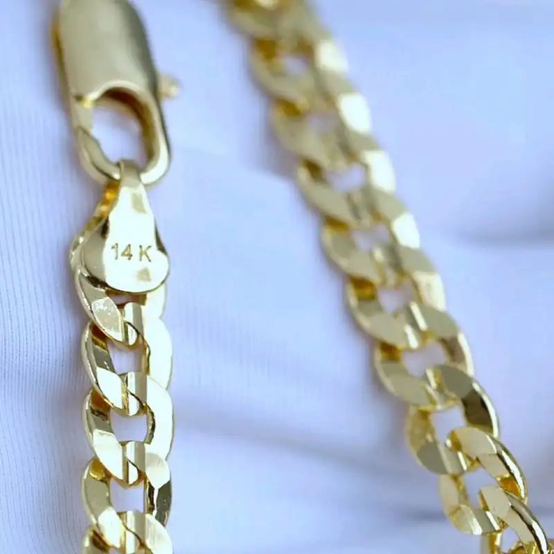 Elegant 14K Gold Concave Jesus Christ Chain – Faith & Style Combined necklace