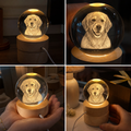 Personalisierte Kristalllampe mit Haustierfoto