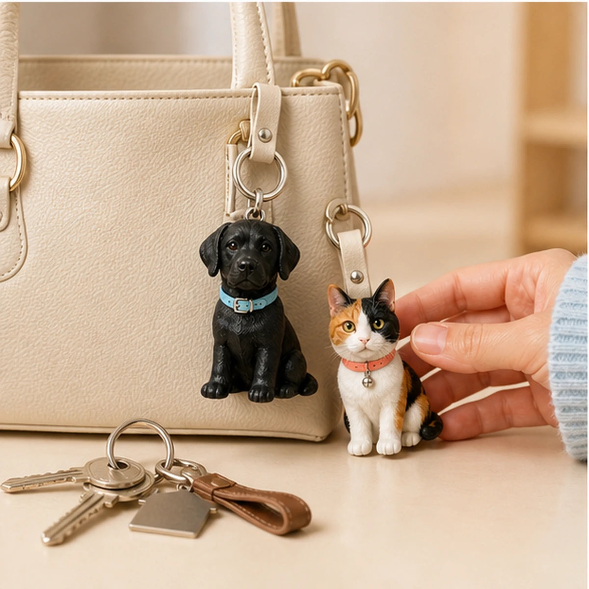 Pet keychain example