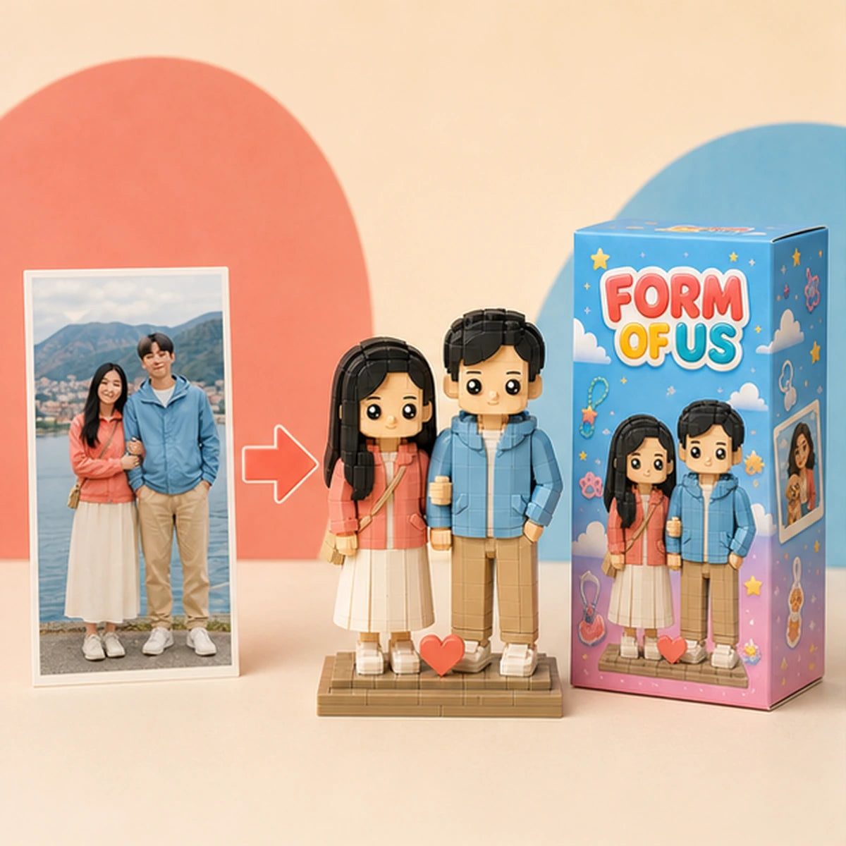 Custom photo building-block figure